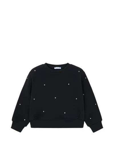 Mayoral Kids' Studded Sweatshirt In Black