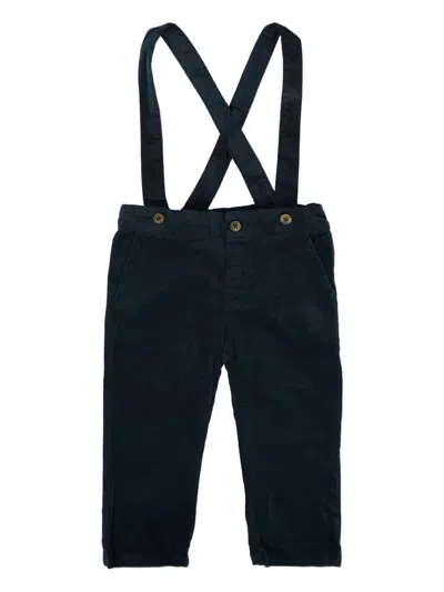 Mayoral Babies' Suspenders Cotton Trousers In Blue