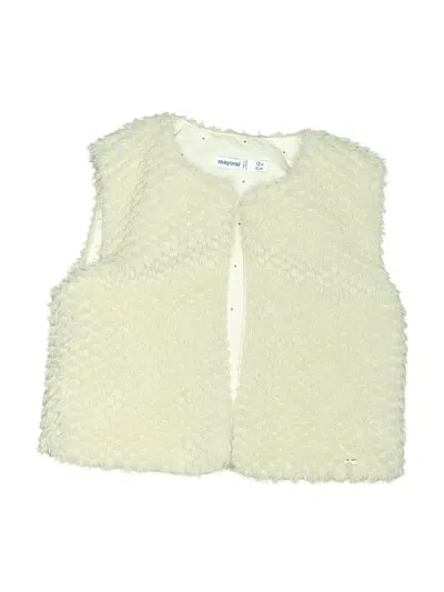 Pre-owned Mayoral Babies' Sweater Vest In Ivory