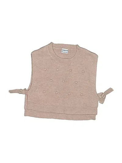 Pre-owned Mayoral Babies' Sweater Vest In Tan
