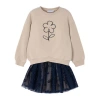 Mayoral Sweatshirt And Tulle Skirt Set In Black