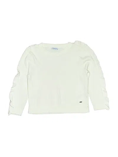 Pre-owned Mayoral Kids' Sweatshirt In Ivory