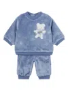 Mayoral Teddy-appliqué Trouser Set In Blue