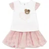 Mayoral Teddy Baby Rose Skirt Set