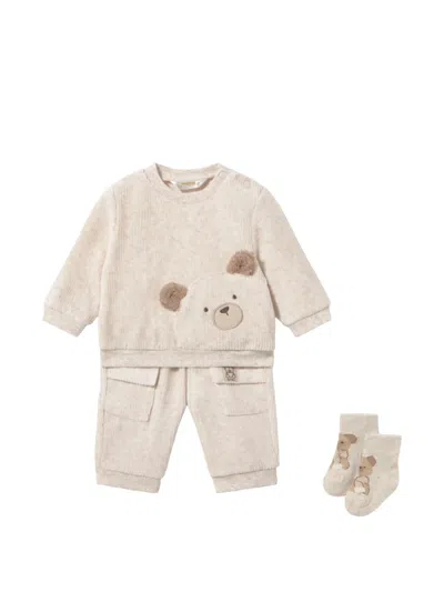 Mayoral Babies' Teddy Bear-patch Tracksuit (set Of Three) In Gray