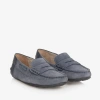 MAYORAL TEEN BOYS BLUE SUEDE LEATHER MOCCASINS
