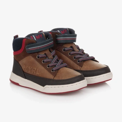 Mayoral Teen Boys Brown Trainers