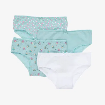 Mayoral Teen Girls Light Blue Cotton Knickers (4 Pack)