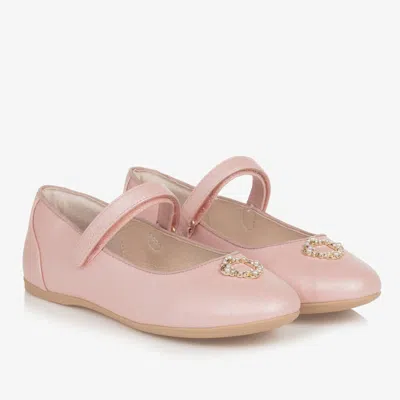 Mayoral Teen Girls Pink Faux Leather Pumps