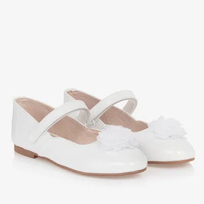 Mayoral Teen Girls White Patent Shoes
