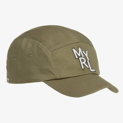 Mayoral Teen Green Embroidered Cotton Cap