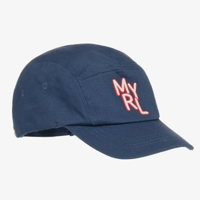 Mayoral Teen Navy Blue Embroidered Cotton Cap