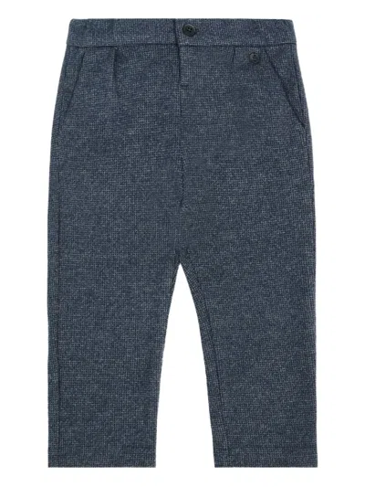 Mayoral Babies' Textured Cotton Trousers In Blue