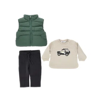 Mayoral Three-piece Set With Padded Vest Kids In Multi
