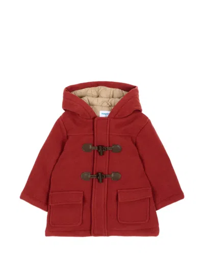Mayoral Babies' Toggle-fastening Hooded Duffle Coat In Red