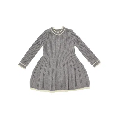 Mayoral Tricot Knitted Mini Dress Kids In Gray