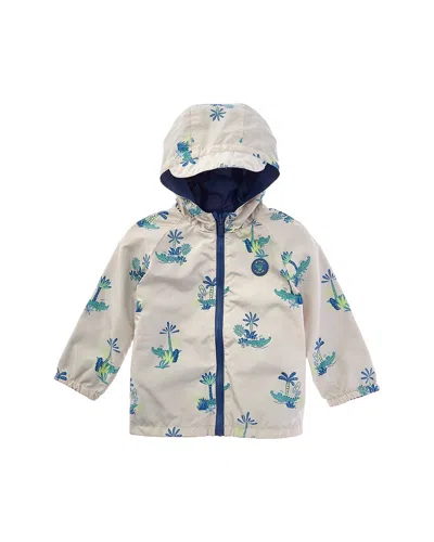 Mayoral Kids' Tropical Print Windbreaker In White