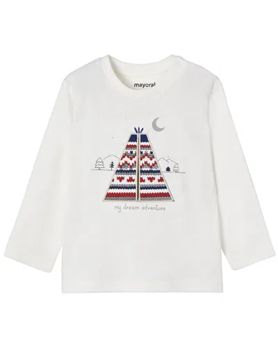 Mayoral Kids'  T-shirt In White