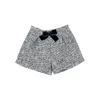 Mayoral Tweed Shorts With Bow Kids In Black