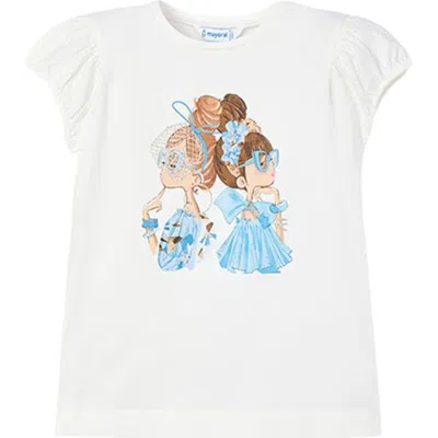 Mayoral Kids'  Twin Couture T-shirt In Blue