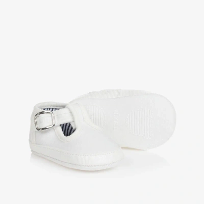 Mayoral Babies' White Canvas Pre-walker Shoes