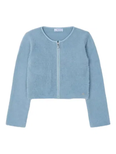 Mayoral Kids' Zip Knit In Blue