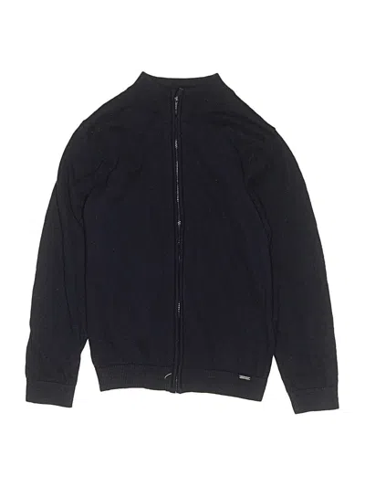 Pre-owned Mayoral Kids' Zip Up Hoodie In Black