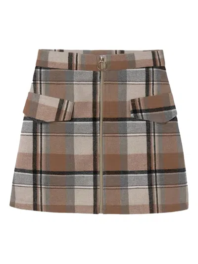 MAYORAL ZIP-UP PLAID SKIRT