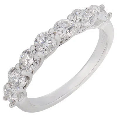 Pre-owned Mayors Vintage  Diamond 18k White Gold Half Eternity Band