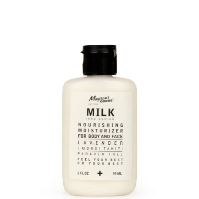 Mayron’s Goods And Supply Body Milk: Lavender & Monoi Tahiti In White