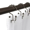 Maytex Mills Double Ball Glilde Shower Curtain Hooks In Brown