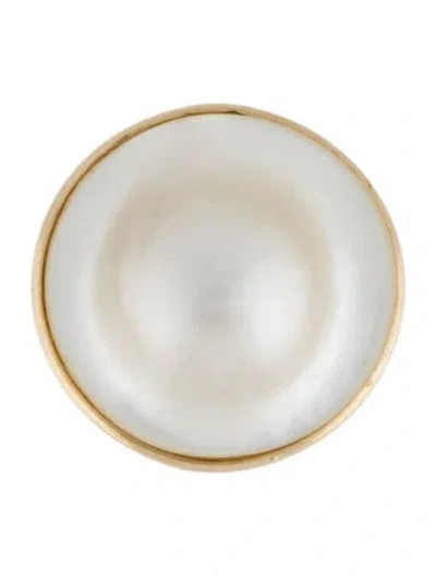 Pre-owned Maz 14k Mabe Pearl 'single' Earring In Multi