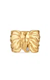 Mazarin 18k Recycled Yellow Gold Elephant Cuff Bracelet In Gold