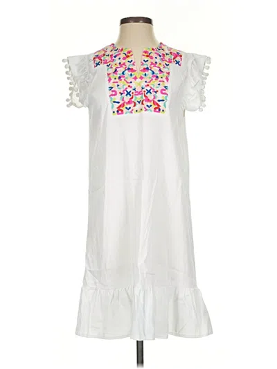 Pre-owned Mazik Casual Dress In White