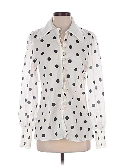 Pre-owned Mazik Long Sleeve Blouse In Ivory