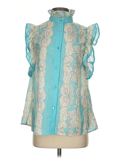 Pre-owned Mazik Sleeveless Blouse In Blue
