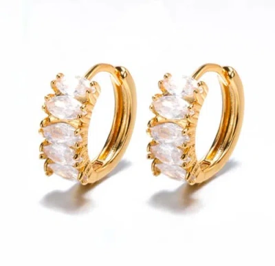Mazin Jewels Baguette Hoops