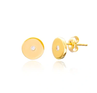 Mazin Jewels Golden Halo Studs
