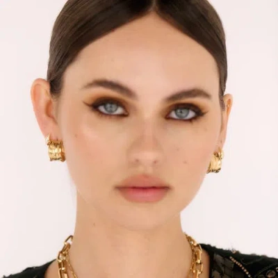 Mazin Jewels Hailey Hoops In Gold