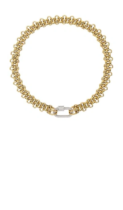Mazin Jewels Jackie Necklace In Gold