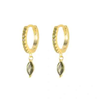 Mazin Jewels Marquise Huggies