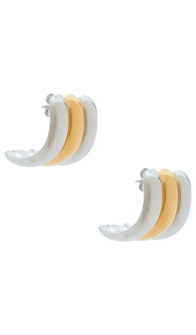 Mazin Jewels Maya Earrings In Metallic