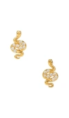 Mazin Jewels Mini Vermeil Snake Studs