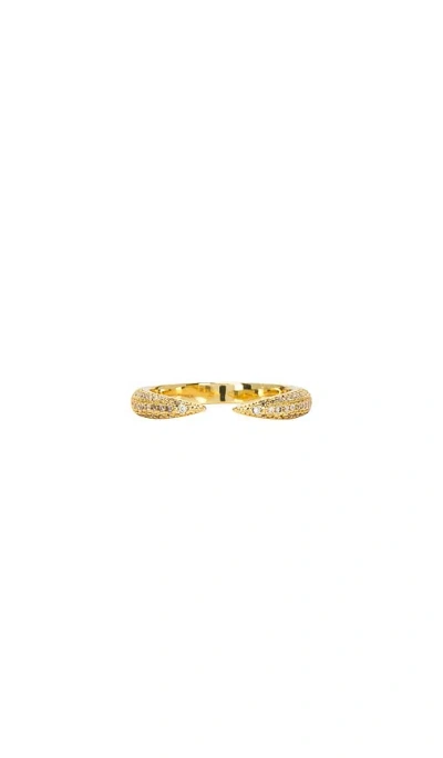 Mazin Jewels Open Rivet Ring In Gold