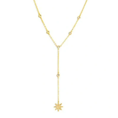 Mazin Jewels Starburst Lariat Necklace