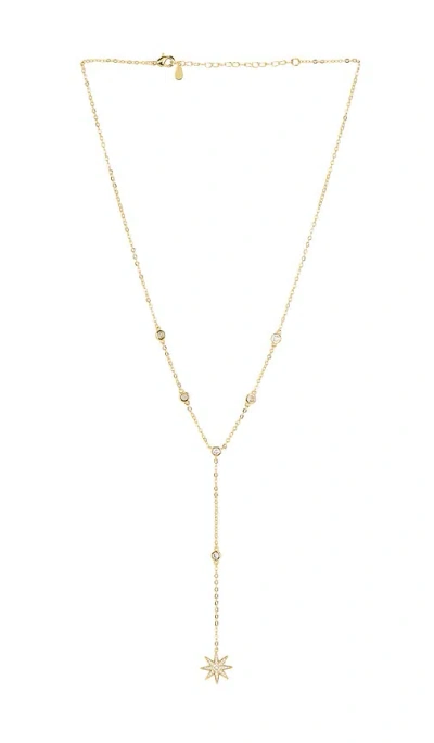 Mazin Jewels Starburst Lariat In Gold