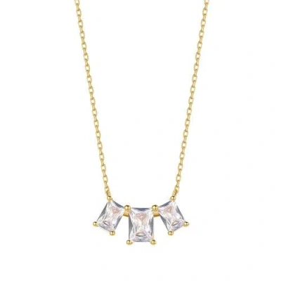 Mazin Jewels Trio Baguette Necklace
