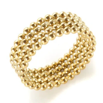 Mazin Jewels Triple Bead Ring