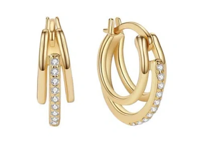 Mazin Jewels Triple Hoops In Gold