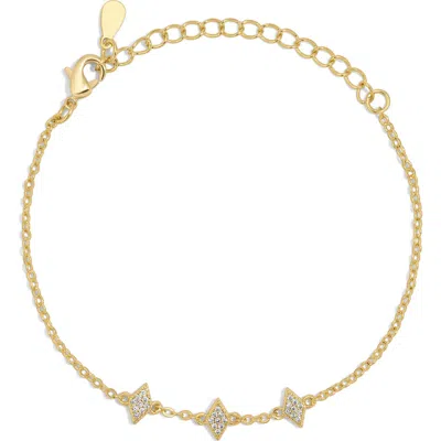 Mazin Jewels Triple Spark Bracelet In Gold